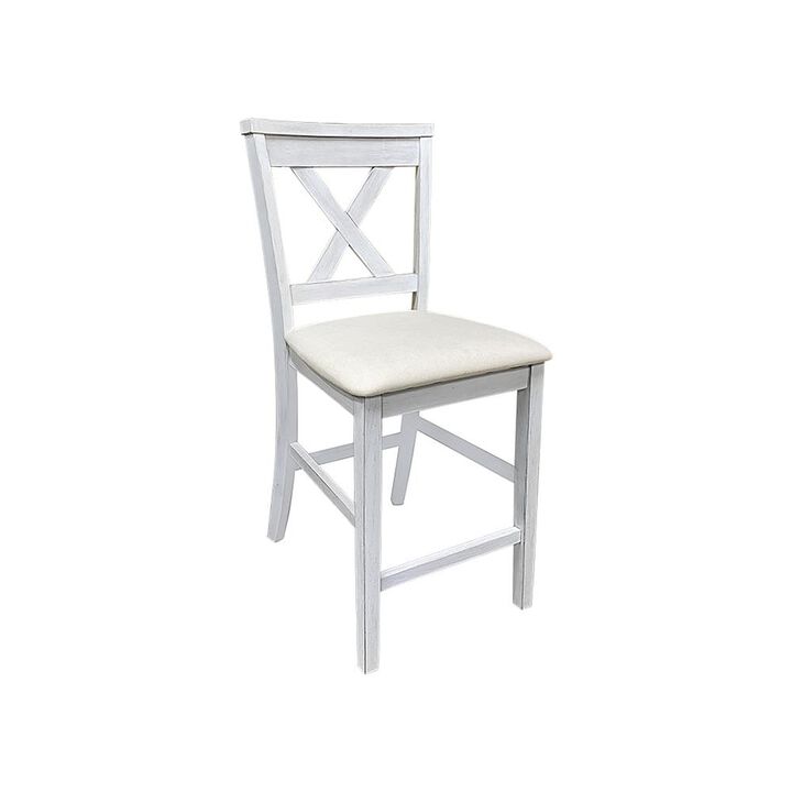 Carolina Living Taylor X-Back Counter Stools - Set of 2 - Antique White/White