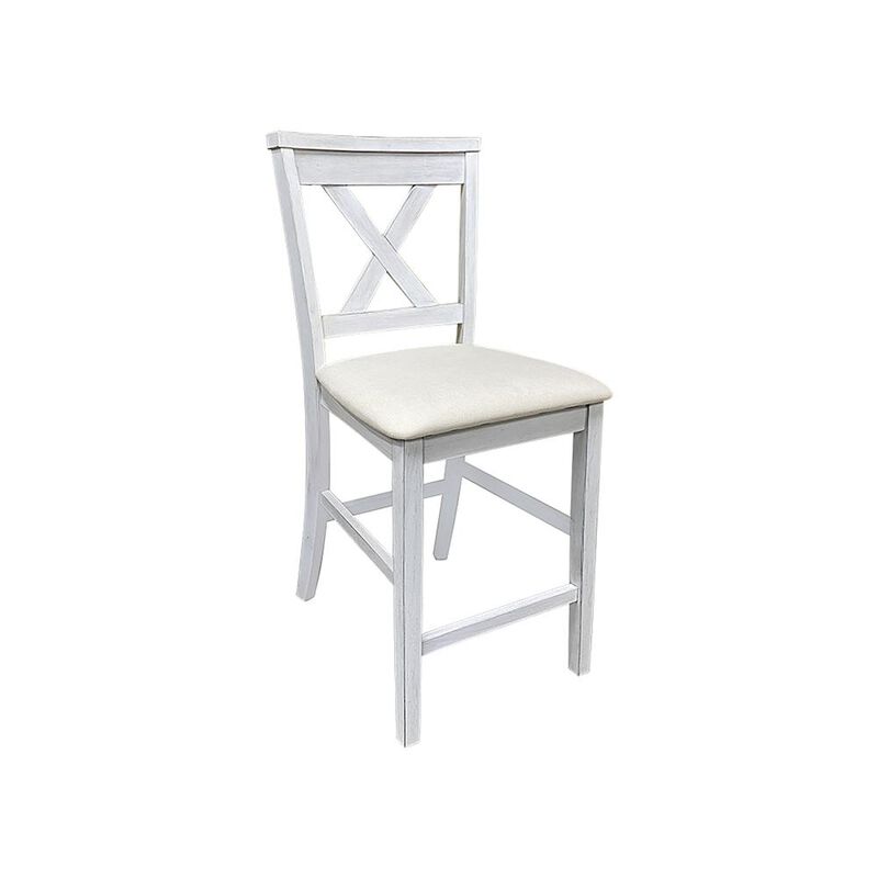 Carolina Living Taylor X-Back Counter Stools - Set of 2 - Antique White/White