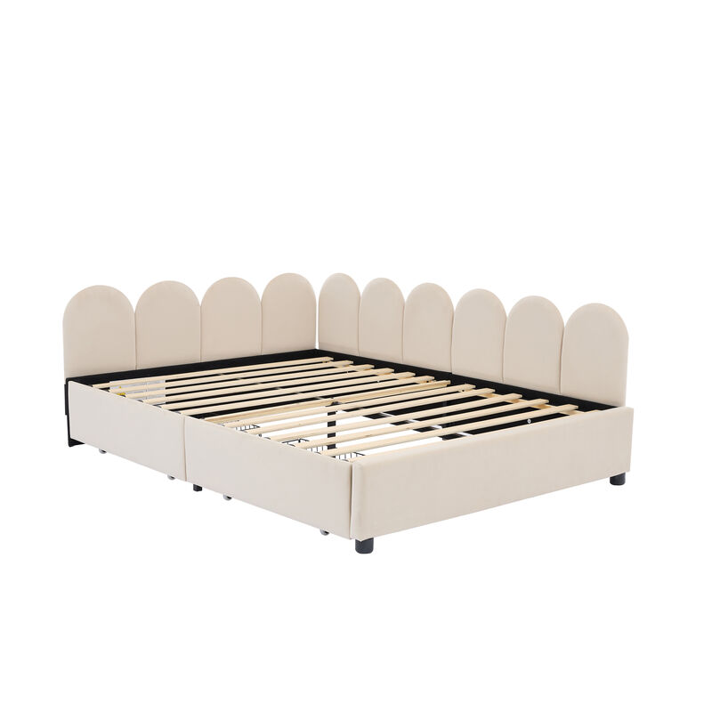 Merax Upholstered Daybed with 2 Drawers