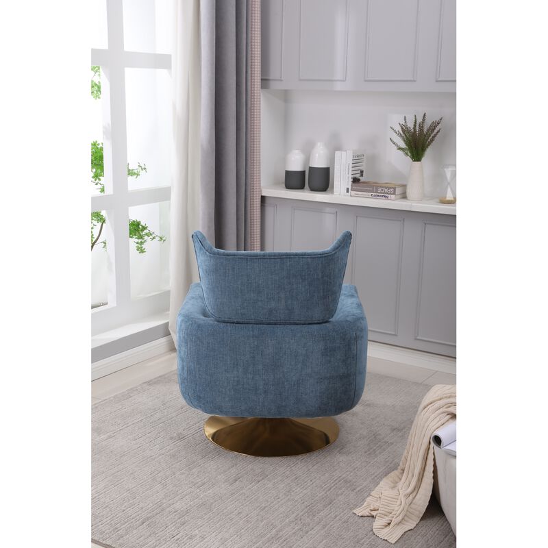 Classic Mid-Century 360-Degree Swivel Accent Chair, Linen