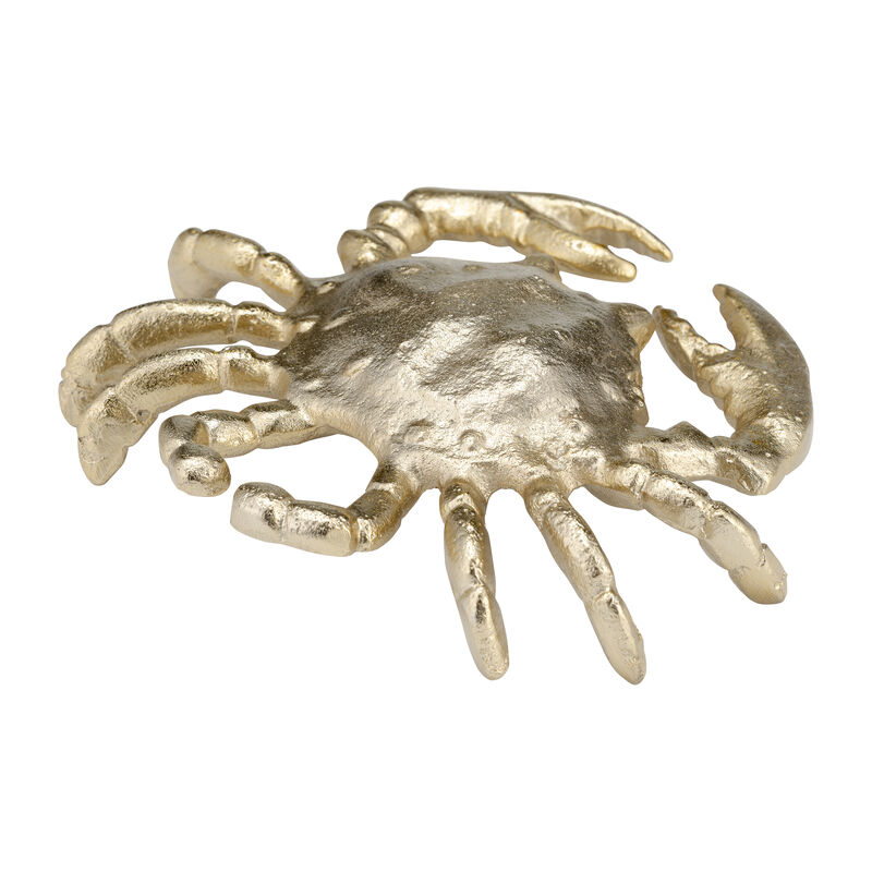 Gold Metal Crab Figurine