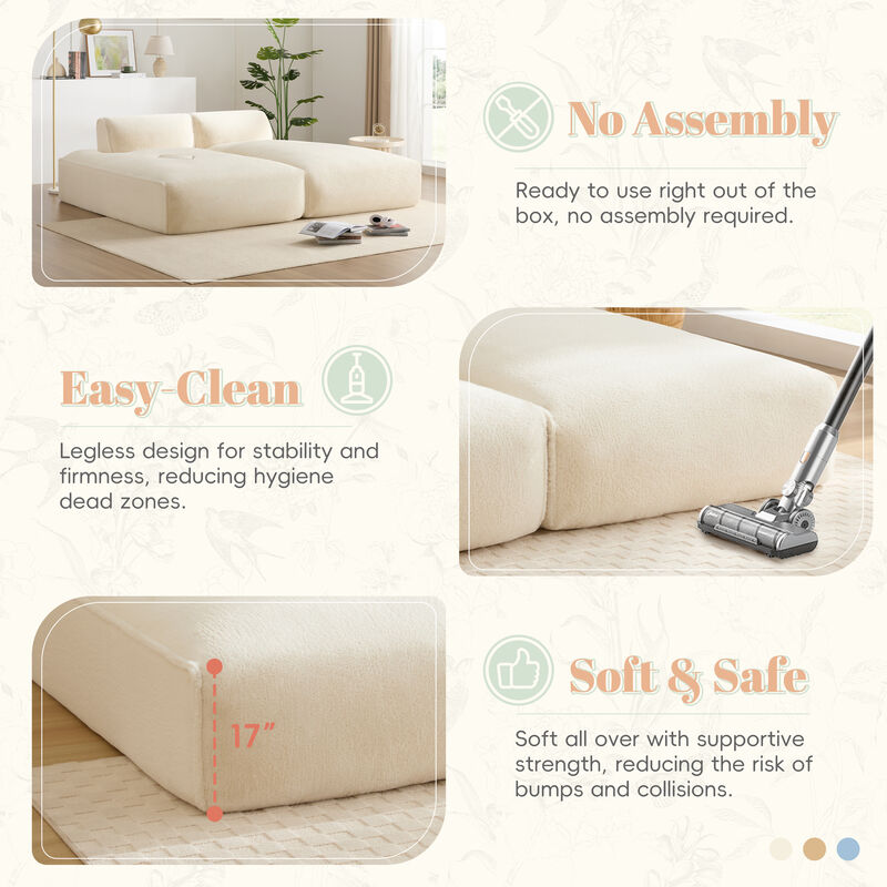 Merax Fully Compressed Sleeper Sofa for Living Room