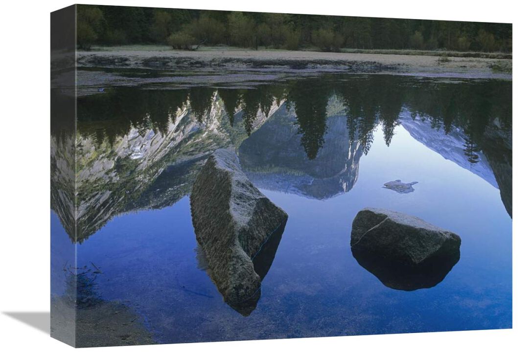 Mount Watkins reflected in, Mirror Lake, Yosemite National Park, California-Canvas Art-16x12