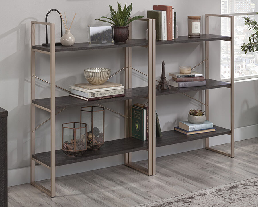 Walter Heights 3-Shelf Bookcase Set of 2