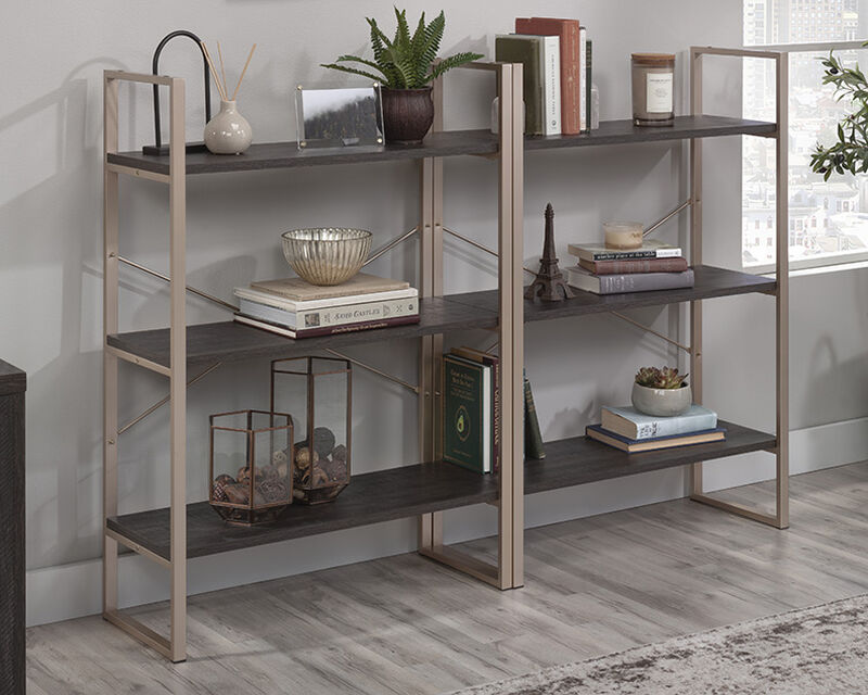 Walter Heights 3-Shelf Bookcase Set of 2