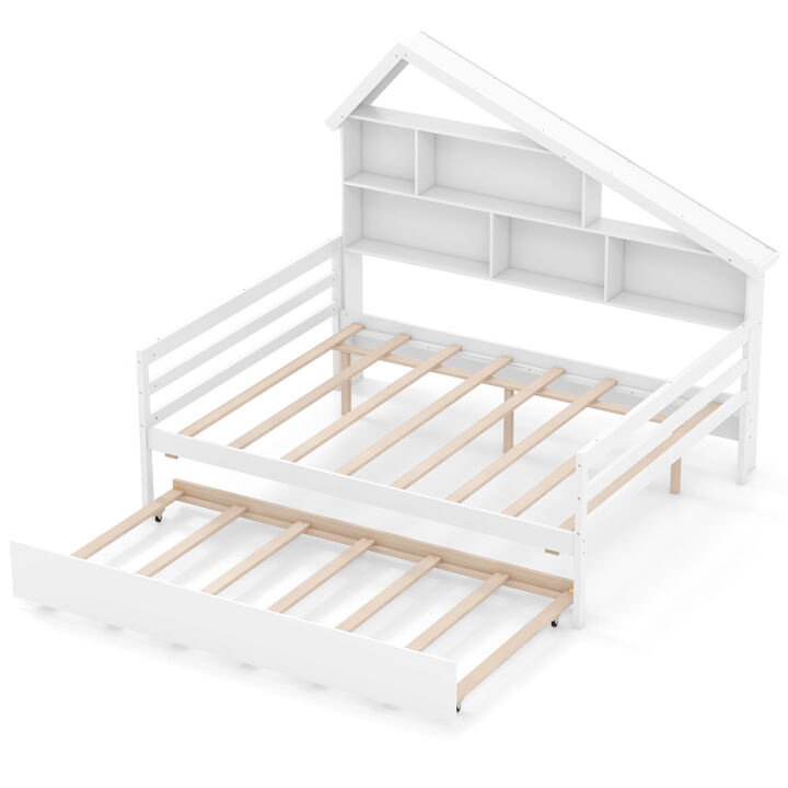 House-Shaped Full Size Daybed with Trundle