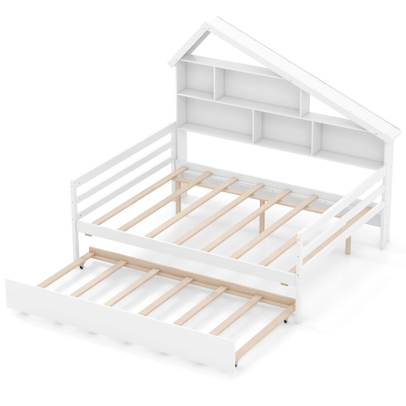 House-Shaped Full Size Daybed with Trundle