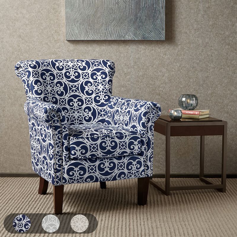 Gracie Mills Fredric Fretwork Tight Back Club Chair