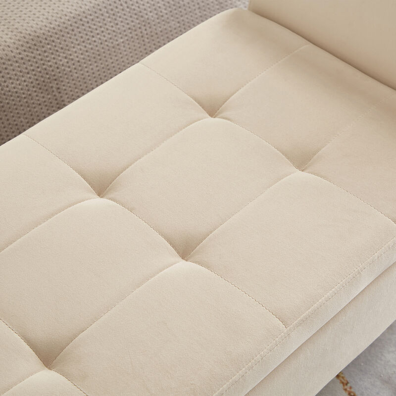 51.5" Bed Bench With Storage Velvet