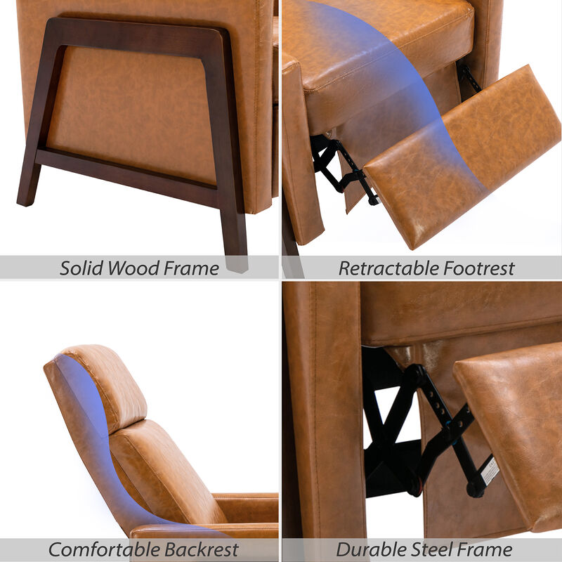 Merax Modern Upholstered Rocker Nursery Chair Plush Seating Glider Swivel Recliner Chair
