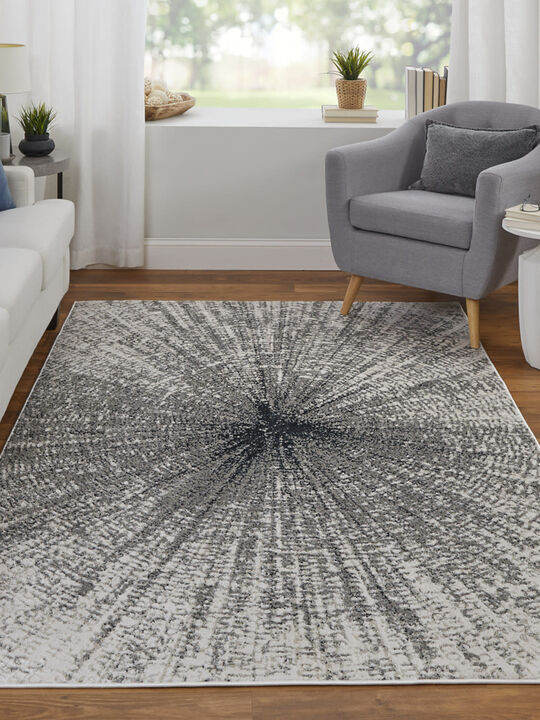 Micah 39LTF 1'8" x 2'10" Ivory/Gray/Blue Rug