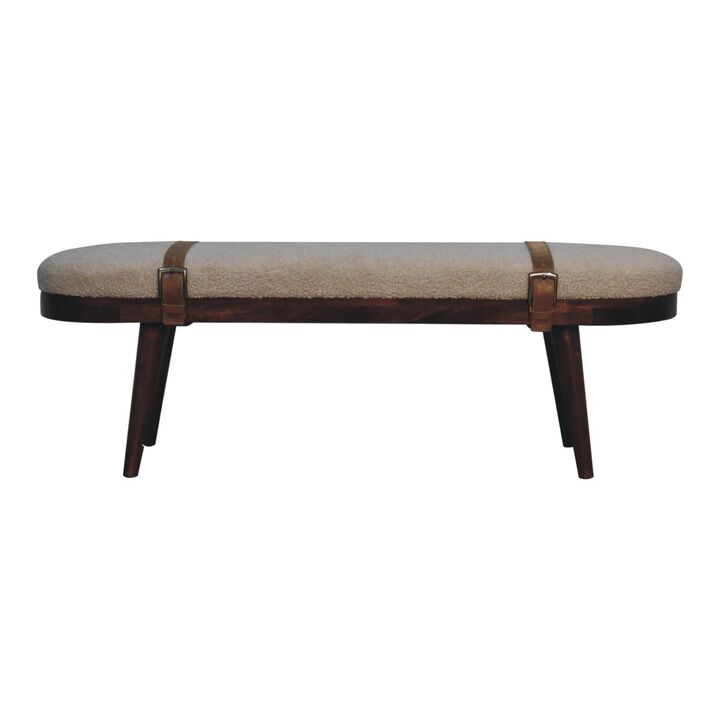 Artisan Furniture Solid Wood Nordholm Boucle Bench