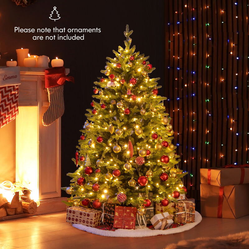 Artificial Xmas Tree Hinged with 11 Lighting Modes and Remote Control for Customizable Holiday Lighting