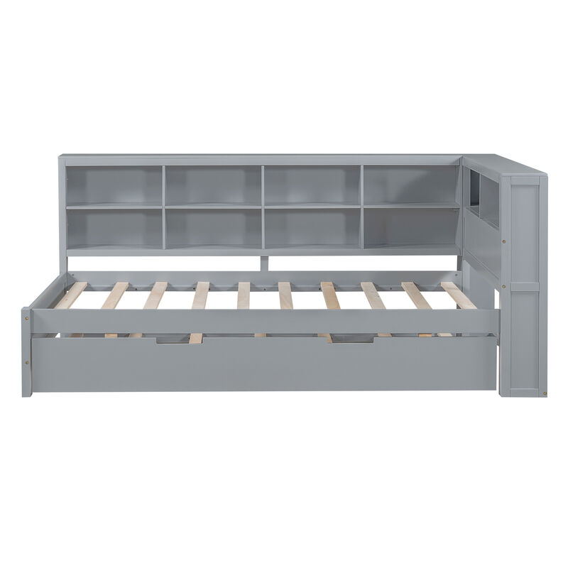 Merax Modern DayBed Bed Frame with Trundle