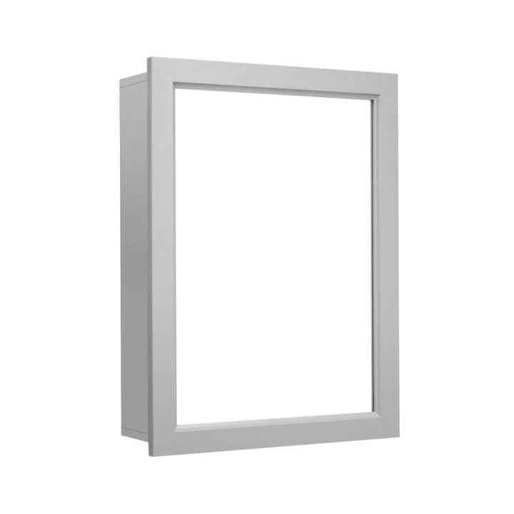 Hivvago Mirrored Bathroom Medicine Cabinet with Single Door and Adjustable Shelf