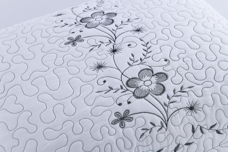 Marcielo 2 Pcs Embroidered Floral Pillow Shams