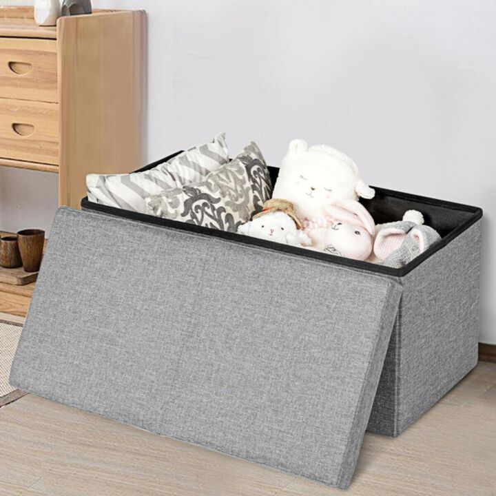 Hivvago 30 Inch Folding Storage Ottoman with Lift Top