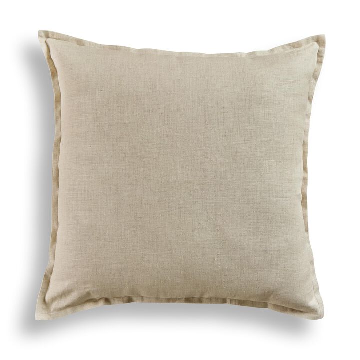 Solino Home Decorative Linen Pillow Cover 20 x 20 Inch - 100% European Flax Throw Pillow Case with Invisible Zipper | Santa Barbara