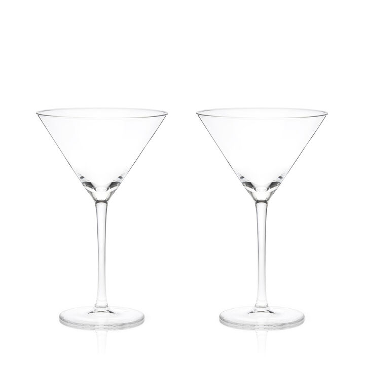 Raye Stemmed Crystal Martini Glasses Set of 2