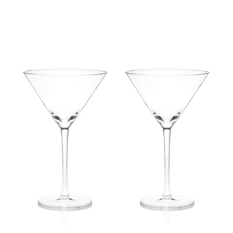 Raye Stemmed Crystal Martini Glasses Set of 2