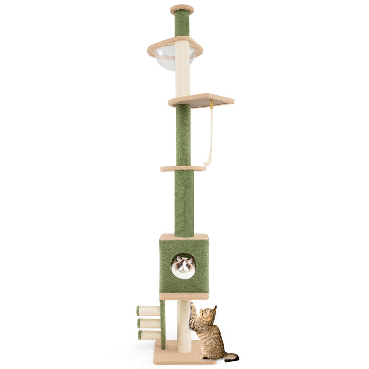 Floor to Ceiling Cat Tree with  Adjustable Height and Extra Post Floor to Ceiling Cat Tree with  Adjustable Height and Extra Post