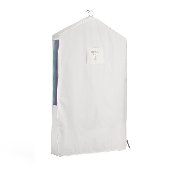 Organic Cotton Hanging Garment Bag - Short 40" - Closet Organization for For Short Dresses & Jackets