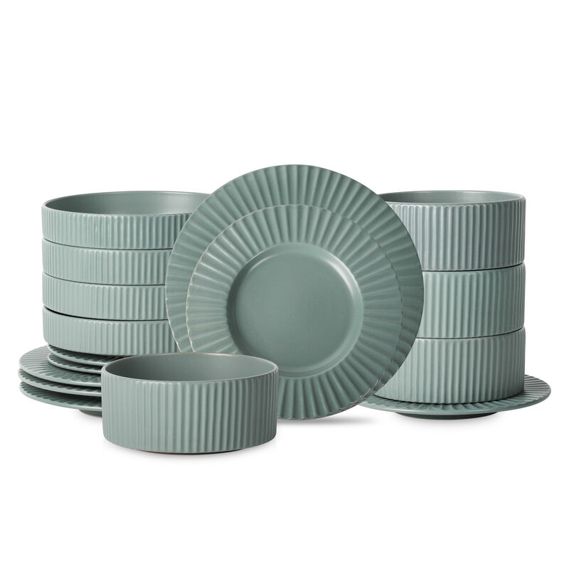 Christian Siriano Lusso Stoneware 16 Piece Dinnerware Set