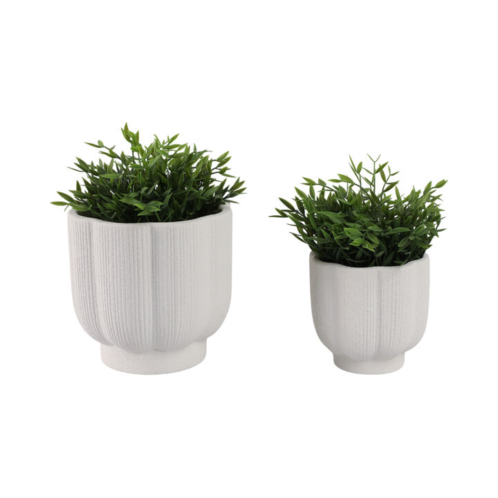 6/8" Scallop Shaped Plntrs S/2