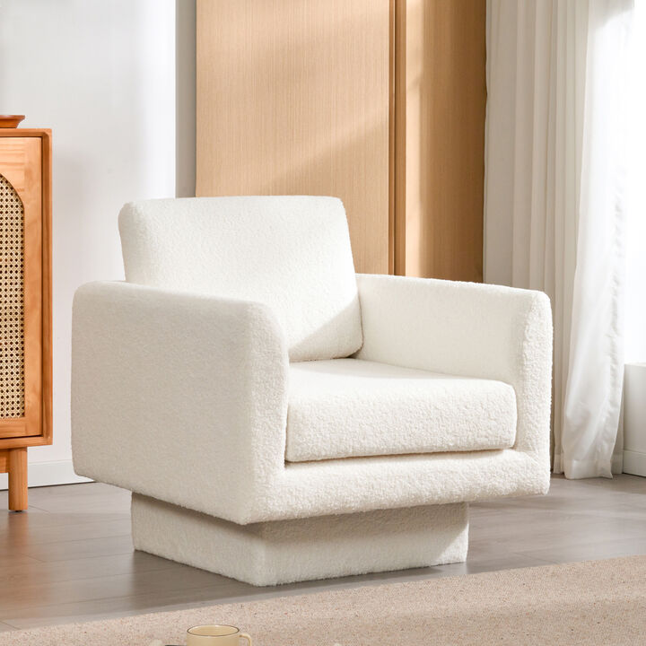 Merax 360 Degree Modern Teddy Swivel Accent Chair