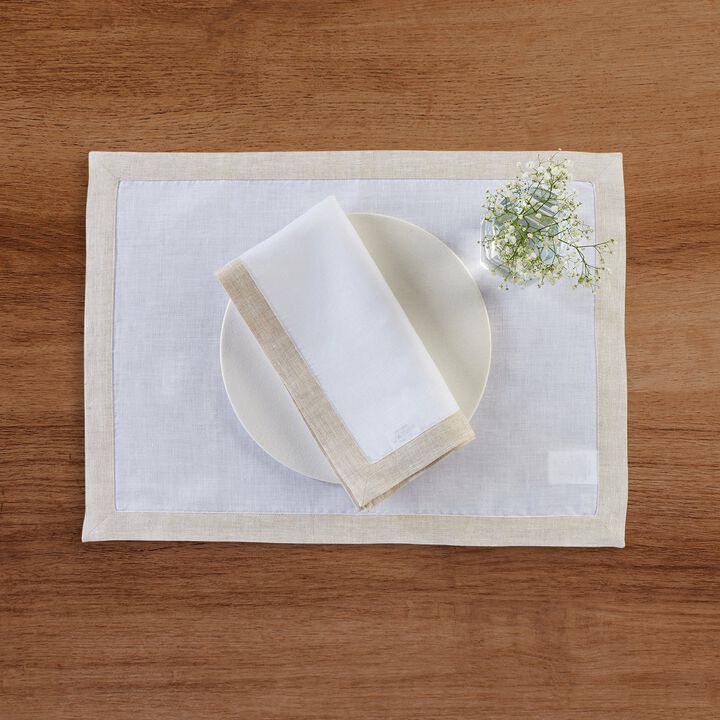 Solino Home 100% Pure Linen Cloth Napkins 20 x 20 Inch Set of 4 | Classic Dinner Napkins