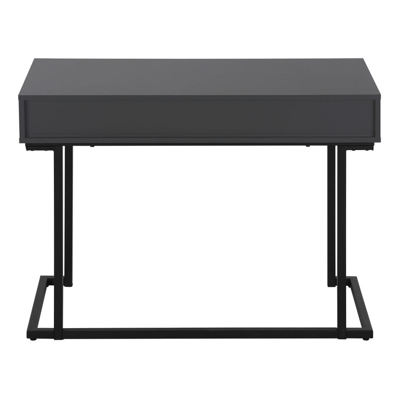 Monarch Specialties I 7386 Computer Desk, Home Office, Laptop, Storage Drawers, 42"L, Work, Metal, Laminate, Grey, Black, Contemporary, Modern