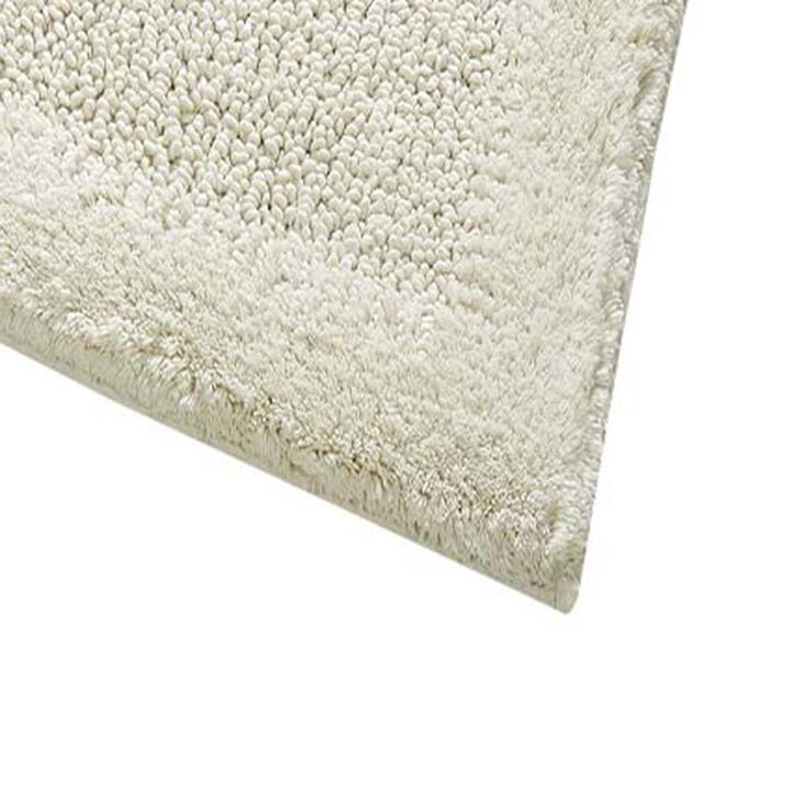 Knightsbridge Naples 220 GSF Non Skid Back Bath Rug 20 x 30 - Ivory
