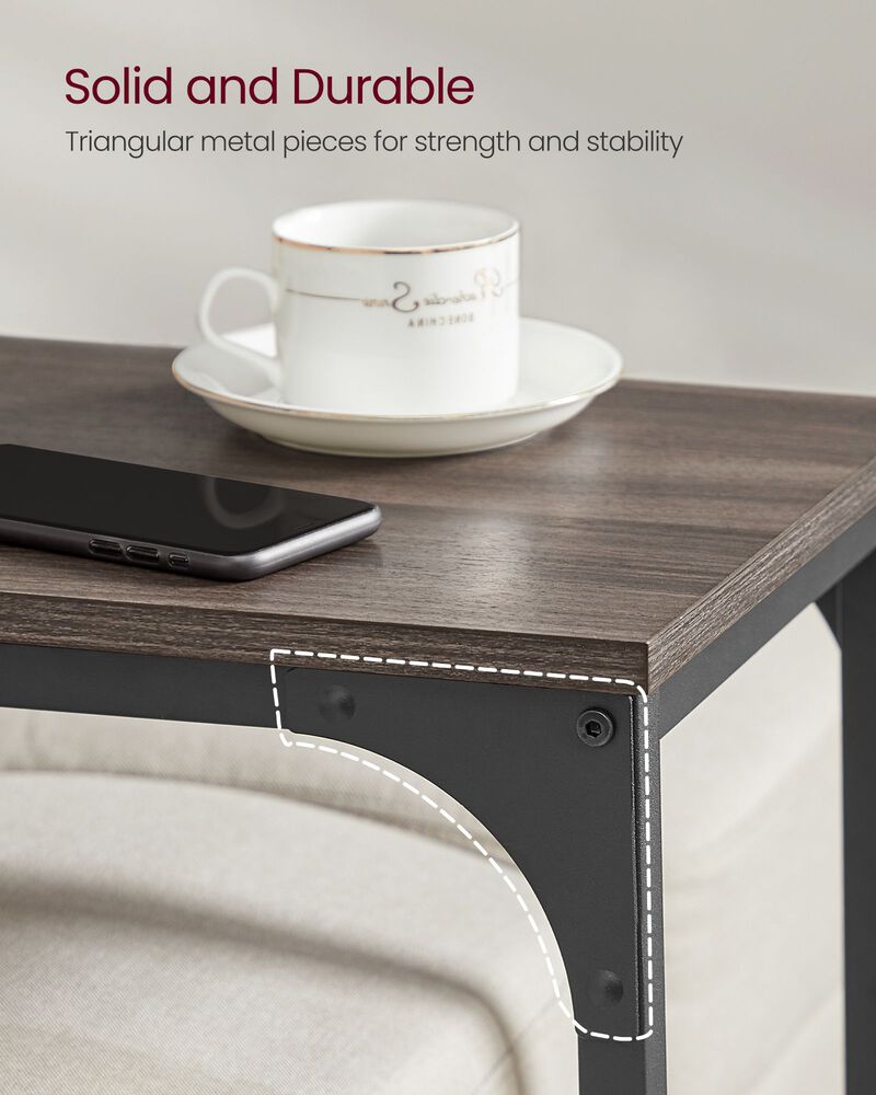 C-Shaped End Table Contemporary Design with Sleek and Versatile Functionality