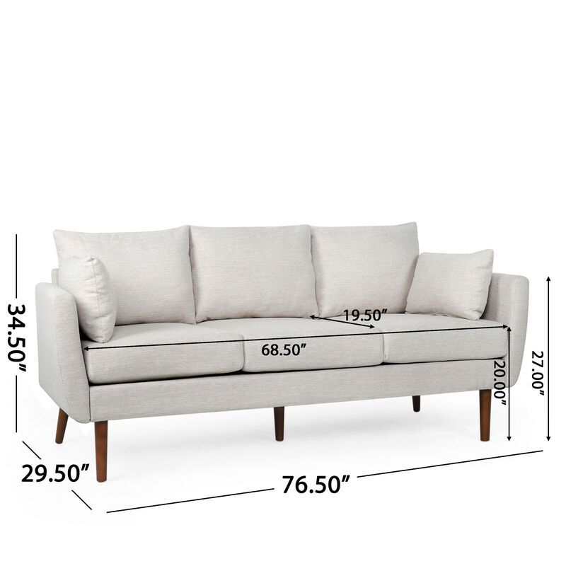 Merax 3-Seater Sofa with 2 Pillows