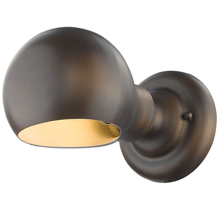 Hivvago Antique Bronze Rounded Wall Sconce