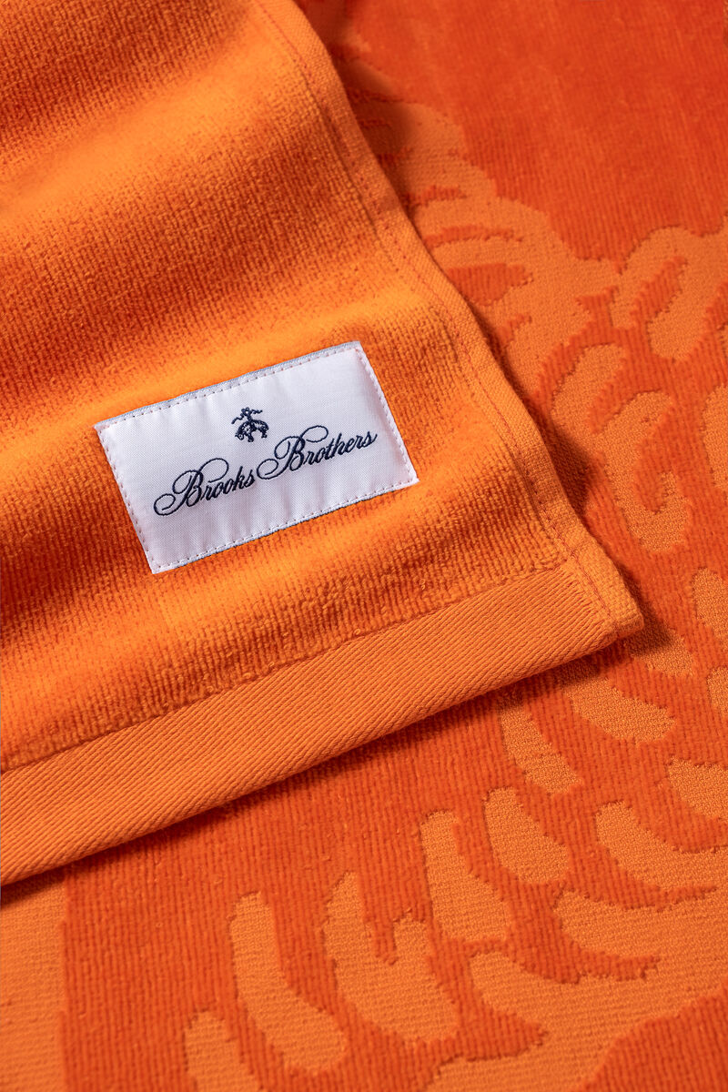 Brooks Brothers Jacquarded Logo Beach Towels