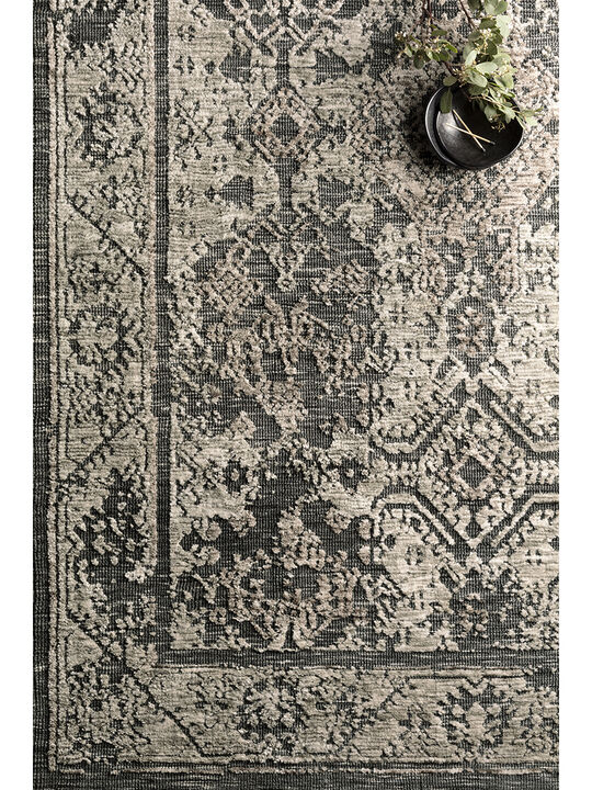 Lindsay LIS04 Charcoal/Beige 18" x 18" Sample Rug