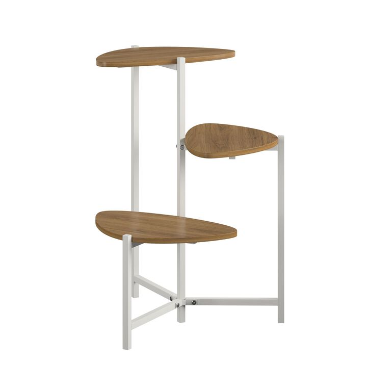 Novogratz Tallulah Plant Stand, Walnut/White