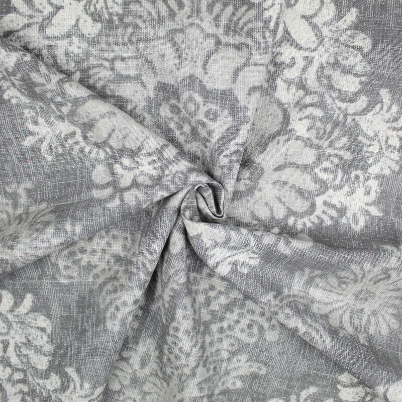 6ix Tailors Fine Linens Ophelia Gray Pole Top Drapery Panel Pair