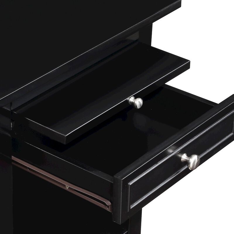 Convenience Concepts 1 Drawer End Table with Charging Station and Pull-Out Shelf