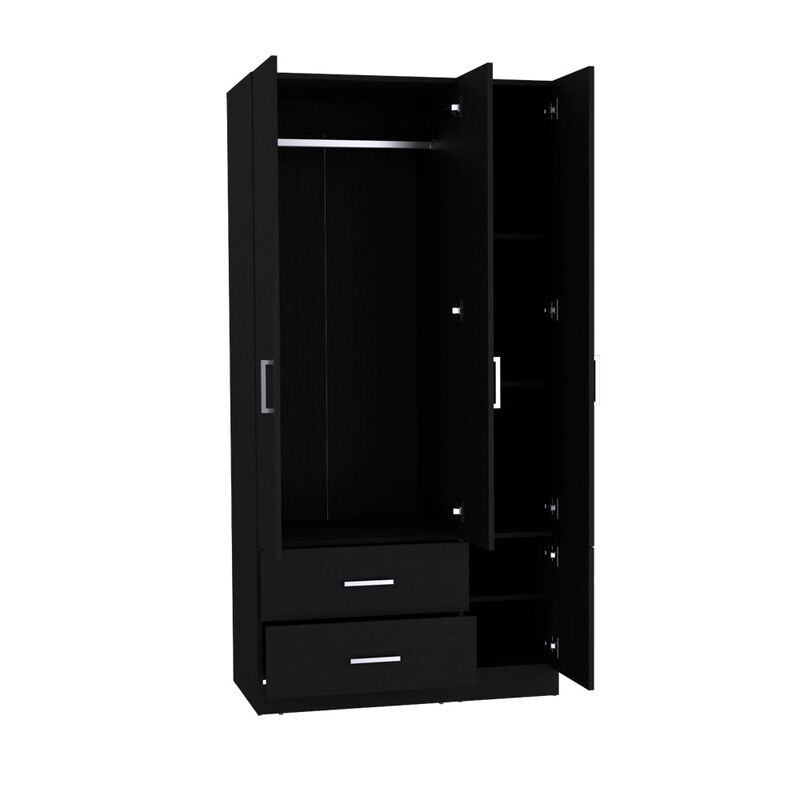 Four Door Armoire Crosby, Bedroom, Black