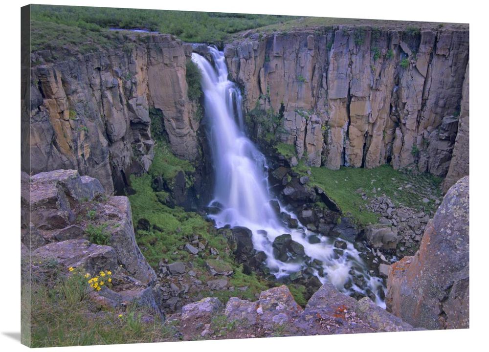 North Clear Creek Falls cascading down cliff, Colorado-Canvas Art-40x30