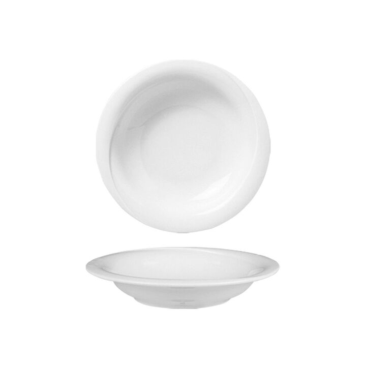 Porcelain X-tanbul dia.8.5" h:1.25" 15 oz. Round White Porcelain Bowl (Set of 4)