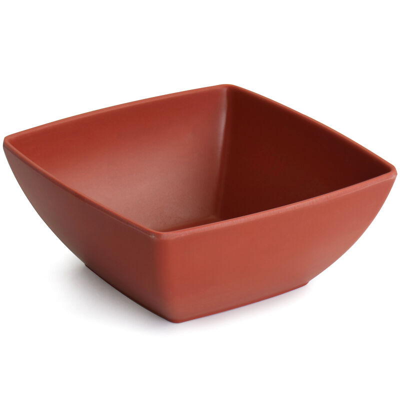 Gibson Home Grayson Melamine 12 Piece Square Dinnerware Set in Orange