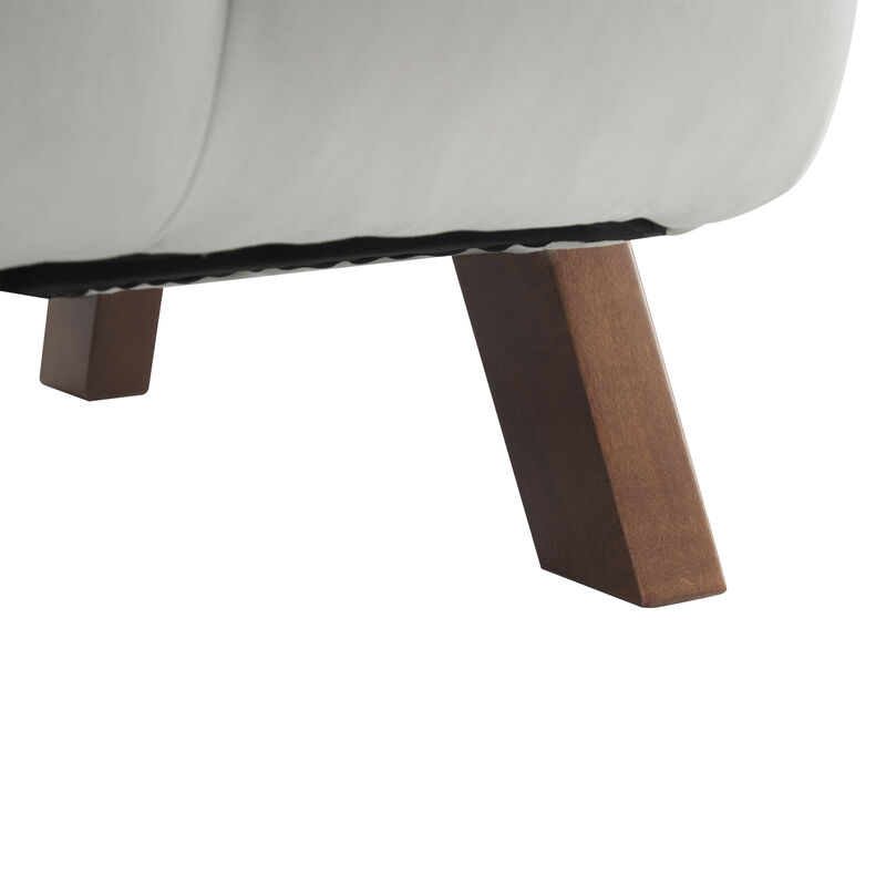 Merax Mid Century Modern Accent Chair with Solid Wood Frame