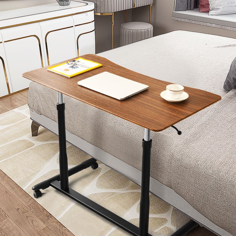 Height Adjustable Computer Desk Sit to Stand Rolling Notebook Table