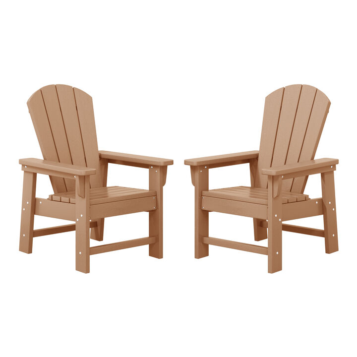 WestinTrends Kids Outdoor Adirondack Plastic Patio Chair (Set of 2)
