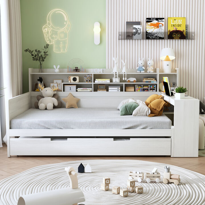 Merax Daybed with Storage Shelves