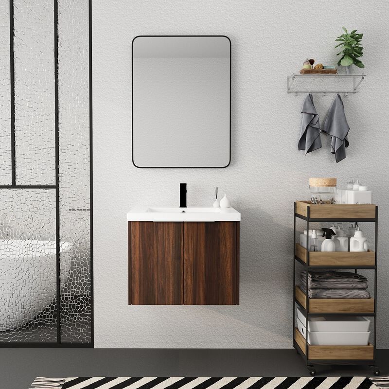 24" Bathroom Cabinet with Sink & Soft Close Doors