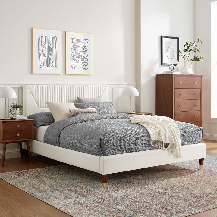 Modway - Yasmine Channel Tufted Performance Velvet Full Platform Bed
